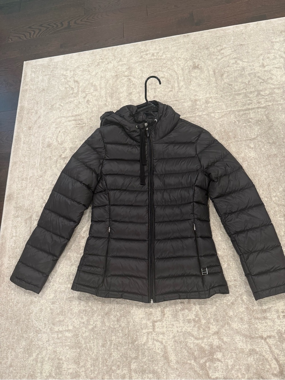 Black Women's Quilted Hooded Jacket - Brand: Calvin Klein
